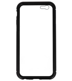 Zwart Transparant Magnetisch Back Cover Hoesje voor Apple iPhone 6 / 6s