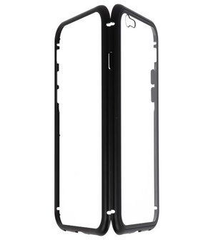 Zwart Transparant Magnetisch Back Cover Hoesje voor Apple iPhone 6 / 6s