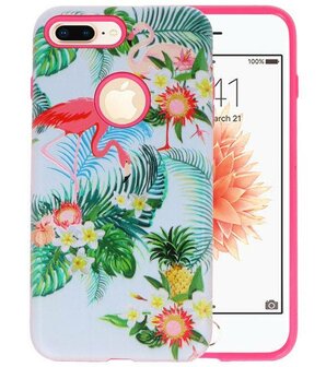 Flamingo 3D Print Hard Case voor Apple iPhone 8 Plus / 9 Plus