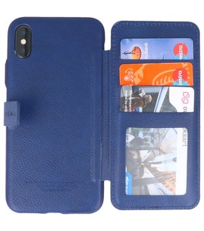 Blauw Back Cover Book Design Hoesje voor iPhone X