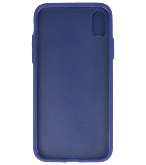 Blauw Back Cover Book Design Hoesje voor iPhone X