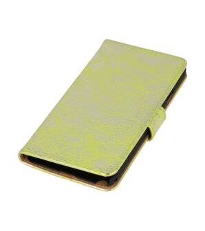 Groen Lace Boosktyle Wallet Hoesje voor Nokia Lumia 830