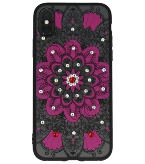 Roze Diamant Mandala&nbsp;Back Cover Hoesje voor iPhone X