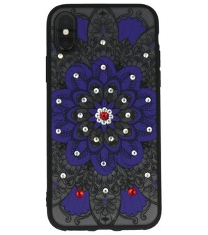 Paars Diamant Mandala&nbsp;Back Cover Hoesje voor iPhone X