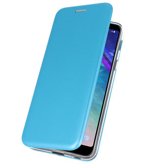 Blauw Premium Folio Booktype Hoesje voor Samsung Galaxy A6 Plus 2018