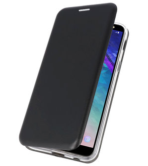 Zwart Premium Folio Booktype Hoesje voor Samsung Galaxy A6 2018