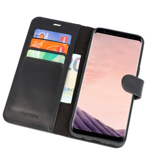 Zwart Rico Vitello Echt Leren Bookstyle Wallet Hoesje voor Samsung Galaxy S8 Plus