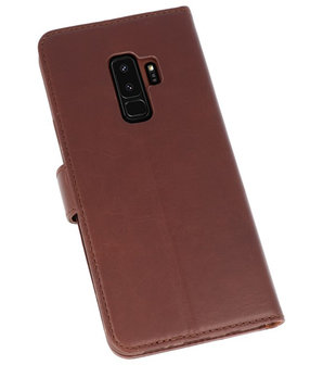 Mocca Rico Vitello Echt Leren Bookstyle Wallet Hoesje voor Samsung Galaxy S9&nbsp;Plus