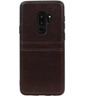 Mocca Back Cover 2 Pasjes Hoesje voor Samsung Galaxy S9 Plus