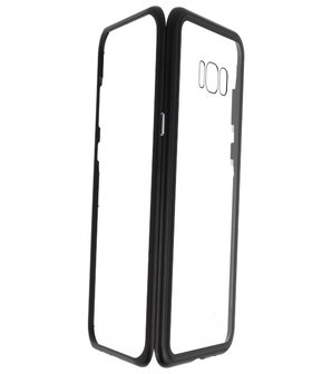 Zwart Transparant Magnetisch Back Cover Hoesje voor Samsung Galaxy S8 Plus