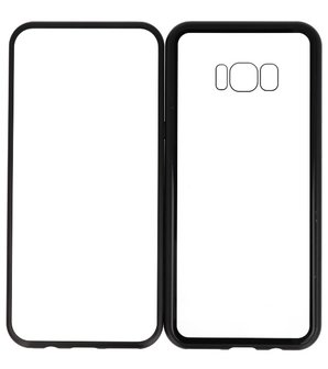 Zwart Transparant Magnetisch Back Cover Hoesje voor Samsung Galaxy S8 Plus