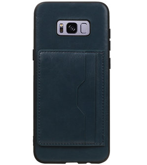 Staand Back Cover 2 Pasjes voor Samsung Galaxy S8 Plus Navy