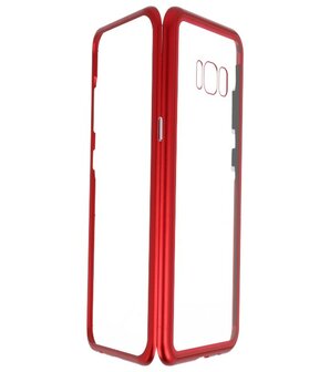 Rood Transparant Magnetisch Back Cover Hoesje voor Samsung Galaxy S8