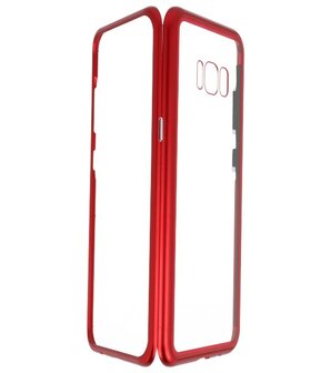 Rood Transparant Magnetisch Back Cover Hoesje voor Samsung Galaxy S8