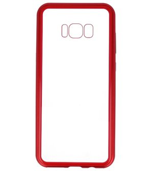 Rood Transparant Magnetisch Back Cover Hoesje voor Samsung Galaxy S8 Plus
