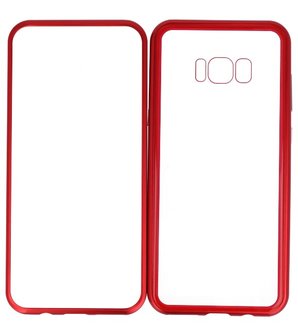 Rood Transparant Magnetisch Back Cover Hoesje voor Samsung Galaxy S8 Plus