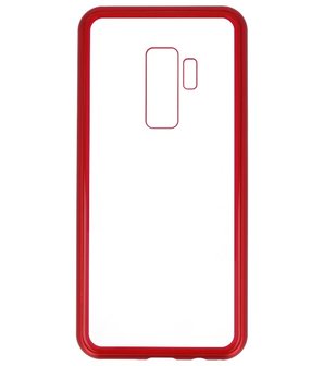Rood Transparant Magnetisch Back Cover Hoesje voor Samsung Galaxy S9 Plus