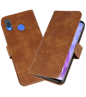 Bruin Bookstyle Wallet Cases Hoesje voor Huawei Nova 3