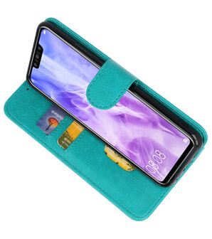 Groen Bookstyle Wallet Cases Hoesje voor Huawei Nova 3