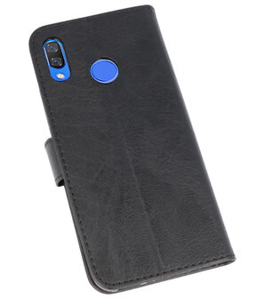 Zwart Bookstyle Wallet Cases Hoesje voor Huawei Nova 3