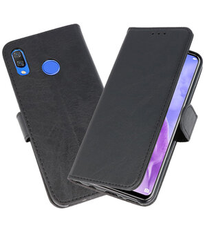 Zwart Bookstyle Wallet Cases Hoesje voor Huawei Nova 3