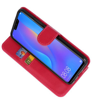 Roze Bookstyle Wallet Cases Hoesje voor Huawei P Smart Plus 