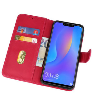 Roze Bookstyle Wallet Cases Hoesje voor Huawei P Smart Plus 
