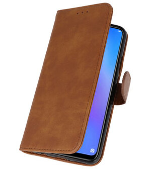 Bruin Bookstyle Wallet Cases Hoesje voor Huawei P Smart Plus