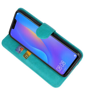 Groen Bookstyle Wallet Cases Hoesje voor Huawei P Smart Plus