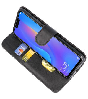 Zwart Bookstyle Wallet Cases Hoes voor Huawei P Smart Plus