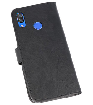 Zwart Bookstyle Wallet Cases Hoes voor Huawei P Smart Plus