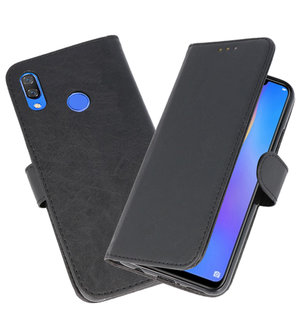 Zwart Bookstyle Wallet Cases Hoes voor Huawei P Smart Plus