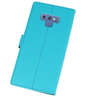 Blauw Wallet Cases Hoesje voor Samsung Galaxy Note 9