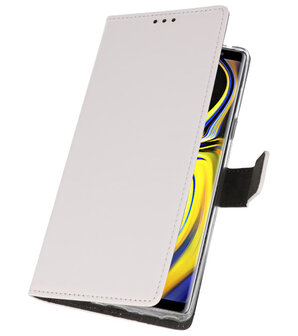 Wit Wallet Cases Hoesje voor Samsung Galaxy Note 9