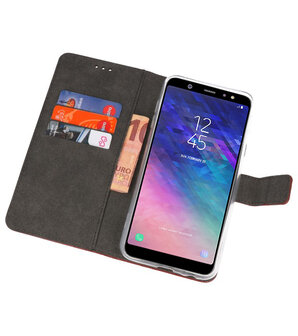 Bruin Bookstyle Wallet Cases Hoesje voor Samsung Galaxy A6 Plus (2018)