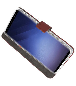 Bruin Wallet Cases Hoesje voor Samsung Galaxy S9 Plus 