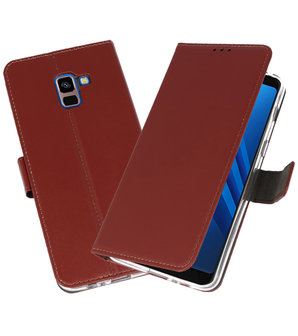 Bruin Wallet Cases Hoesje voor Samsung Galaxy A8 Plus 2018