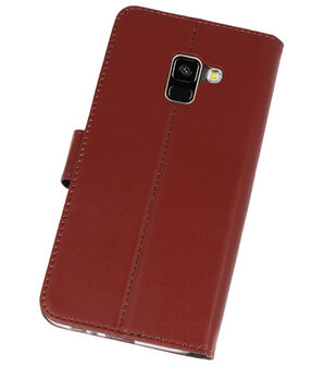 Bruin Wallet Cases Hoesje voor Samsung Galaxy A8 2018