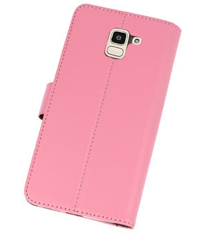 Roze Wallet Cases Hoesje voor Samsung Galaxy J6 2018