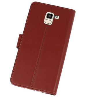 Bruin Wallet Cases Hoesje voor Samsung Galaxy J6 2018