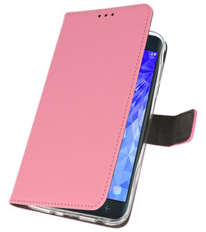 Roze Wallet Cases Hoesje voor Samsung Galaxy J7 2018