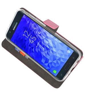 Roze Wallet Cases Hoesje voor Samsung Galaxy J7 2018