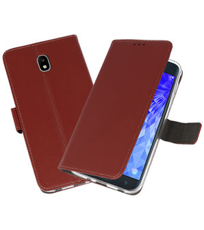 Bruin Wallet Cases Hoesje voor Samsung Galaxy J7 2018