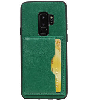 Groen Staand Back Cover 1 Pasje Hoesje voor Samsung Galaxy S9 Plus 