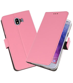 Roze Wallet Cases Hoesje voor Samsung Galaxy J4 2018