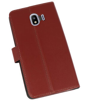 Bruin Wallet Cases Hoesje voor Samsung Galaxy J4 2018