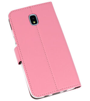 Roze Wallet Cases Hoesje voor Samsung Galaxy J3 2018 