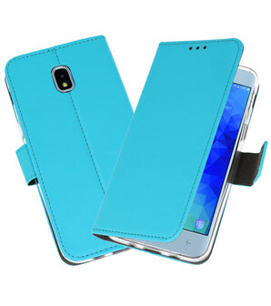 Blauw Wallet Cases Hoesje voor Samsung Galaxy J3 2018 