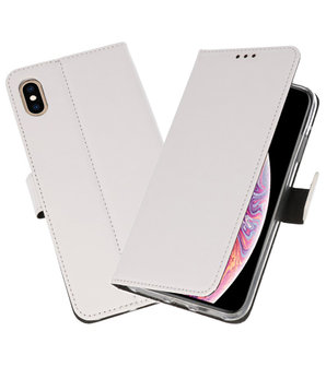 Wit Wallet Cases Hoesje voor iPhone XS Max 