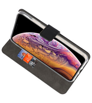 Zwart Wallet Cases Hoesje voor iPhone XS Max 